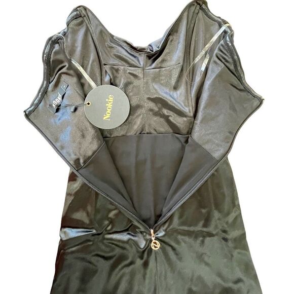 New! Nookie Women's Strapless Ruched Bodycon Cupid Mini Dress Black Small NWT - Picture 13 of 15